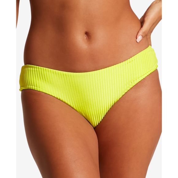 Volcom Juniors Simply Rib Cheeky-Fit Bikini Bottoms,Lime,X-Small - Picture 1 of 1
